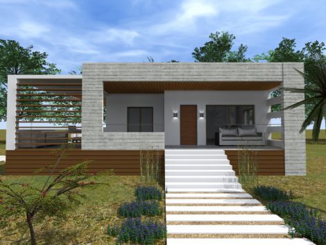 Contemporary single storey house in Lagadas